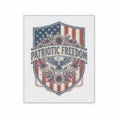 Patriottische Wilde Bloemen Liefhebber Vector Graf Sticker (Voorkant)