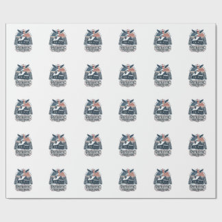 Patriottische Winterhut Vector Grafische T-shirt Cadeaupapier
