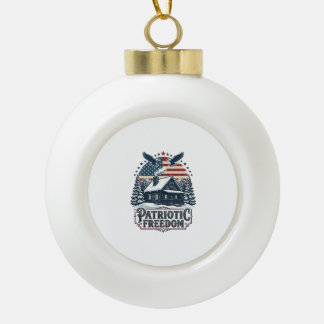 Patriottische winterhut vector grafische T-shirt Keramische Bal Ornament