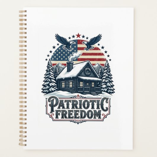 Patriottische winterhut vector grafische T-shirt Planner (Voorkant)