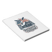 Patriottische Winterhut Vector Graphic T-shirt Notitieblok (Schuin)