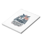 Patriottische Winterhut Vector Graphic T-shirt Notitieblok (Linkerzijde)