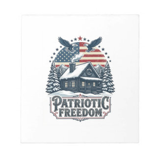 Patriottische Winterhut Vector Graphic T-shirt Notitieblok