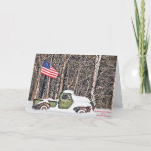 Patriottische winterkerstkaart feestdagen kaart