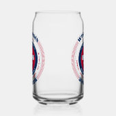 Patriottische Wisconsin Typography Drinkware Set Blikvorm Glas (Rechts)