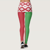 Patriottische Wit-Rood-Witte Vlag Leggings (Achterkant)