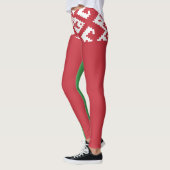Patriottische Wit-Rood-Witte Vlag Leggings (Links)