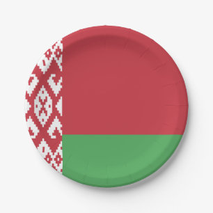 Patriottische Wit-Rood-Witte Vlag Papieren Borden Bordje