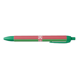 Patriottische Wit-Rood-Witte Vlag van Belarus Blauwe Inkt Pen