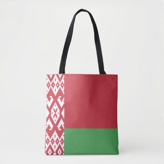 Patriottische Wit-Rood-Witte Vlag van Belarus Bood Tote Bag (Voorkant)