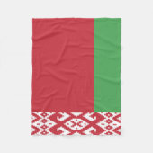 Patriottische Wit-Rood-Witte Vlag van Belarus Flee Fleece Deken (Voorkant)