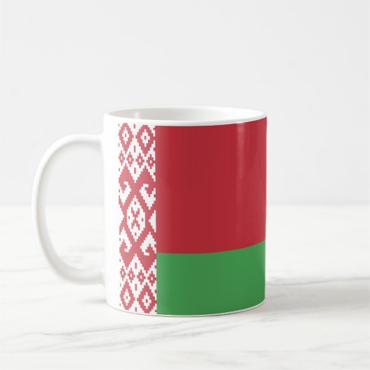 Patriottische Wit-Rood-Witte Vlag van Belarus Koffiemok (Links)