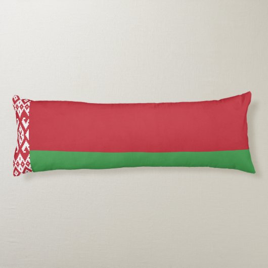 Patriottische Wit-Rood-Witte Vlag van Belarus Kuss Lichaamskussen (Achterkant)