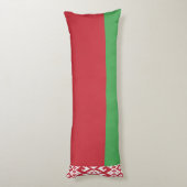 Patriottische Wit-Rood-Witte Vlag van Belarus Kuss Lichaamskussen (Achterkant (Verticaal))