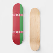 Patriottische Wit-Rood-Witte Vlag van Belarus Persoonlijk Skateboard (Voorkant)