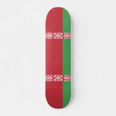 Patriottische Wit-Rood-Witte Vlag van Belarus Persoonlijk Skateboard (Voorkant)