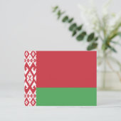 Patriottische Wit-Rood-Witte Vlag van Belarus Post Briefkaart (Staand voorkant)
