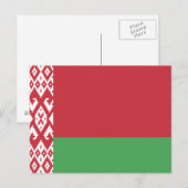 Patriottische Wit-Rood-Witte Vlag van Belarus Post Briefkaart (Voorkant / Achterkant)