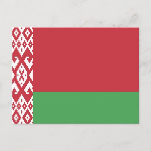 Patriottische Wit-Rood-Witte Vlag van Belarus Post Briefkaart (Voorkant)