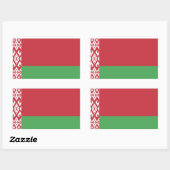 Patriottische Wit-Rood-Witte Vlag van Belarus Rechthoekige Sticker (Vel)