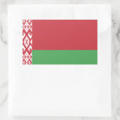 Patriottische Wit-Rood-Witte Vlag van Belarus Rechthoekige Sticker (Tas)