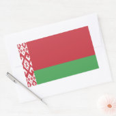 Patriottische Wit-Rood-Witte Vlag van Belarus Rechthoekige Sticker (Envelop)