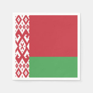 Patriottische Wit-Rood-Witte Vlag van Belarus Servetten