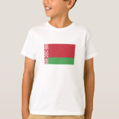 Patriottische Wit-Rood-Witte Vlag van Belarus T-shirt (Voorkant)