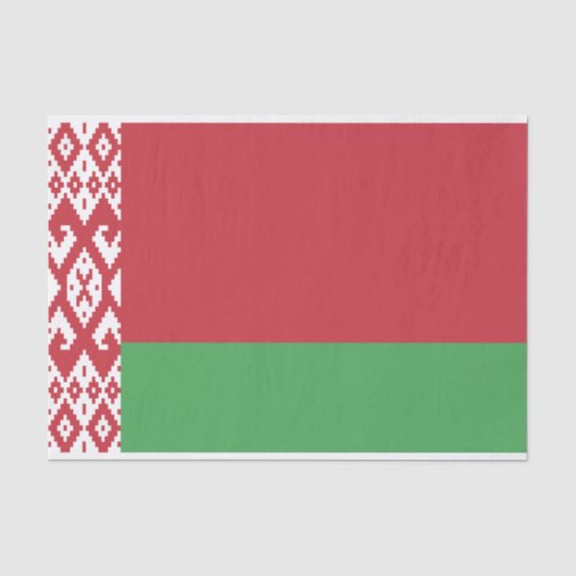 Patriottische Wit-Rood-Witte Vlag van Belarus Vloe Tissuepapier (Voorkant)