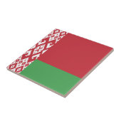 Patriottische Wit-Rood-Witte Vlag van Wit-Rusland Tegeltje (Zijkant)