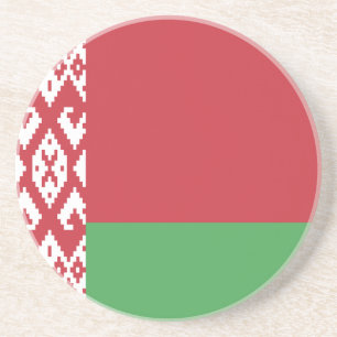 Patriottische Wit-Rood-Witte Vlag van Wit-Rusland Zandsteen Onderzetter