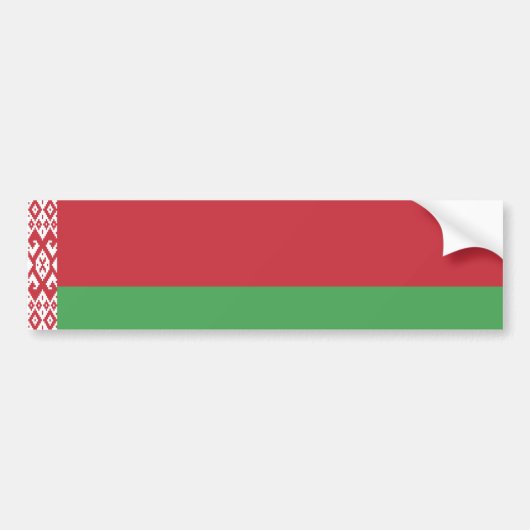 Patriottische Wit-Russische vlag Bumpersticker (Voorkant)