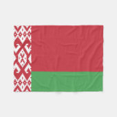 Patriottische Wit-Russische Vlag Fleece Deken (Voorkant (Horizontaal))