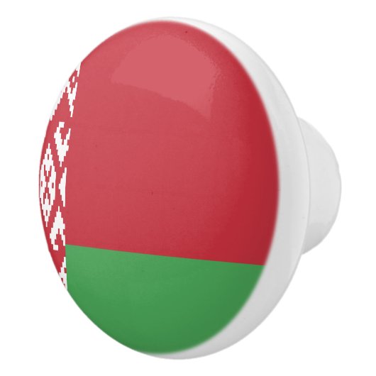 Patriottische Wit-Russische vlag Keramische Knop (Rechts)