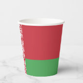 Patriottische Wit-Russische vlag Papieren Bekers (Voorkant)