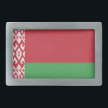 Patriottische Wit-Russische vlag Rechthoekige gord Gesp<br><div class="desc">De nationale vlag van Belarus.</div>