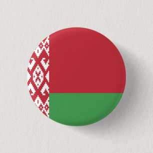 Patriottische Wit-Russische vlag Ronde Button 3,2 Cm