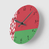 Patriottische Wit-Russische vlag Ronde Klok (Hoek)