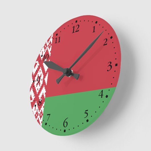 Patriottische Wit-Russische vlag Ronde Klok (Hoek)