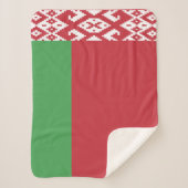 Patriottische Wit-Russische vlag Sherpa Blanket Sherpa Deken (Voorkant)