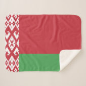 Patriottische Wit-Russische vlag Sherpa Blanket Sherpa Deken (Voorkant (horizontaal))