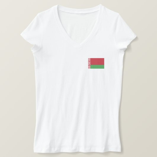 Patriottische Wit-Russische vlag T-shirt (Design voorkant)