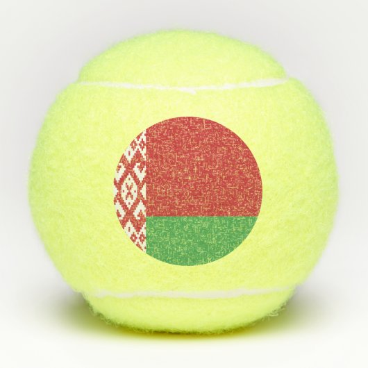 Patriottische Wit-Russische vlag Tennisballen (Voorkant)