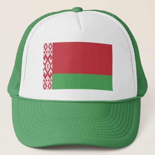 Patriottische Wit-Russische vlag Trucker Hat Trucker Pet (Voorkant)