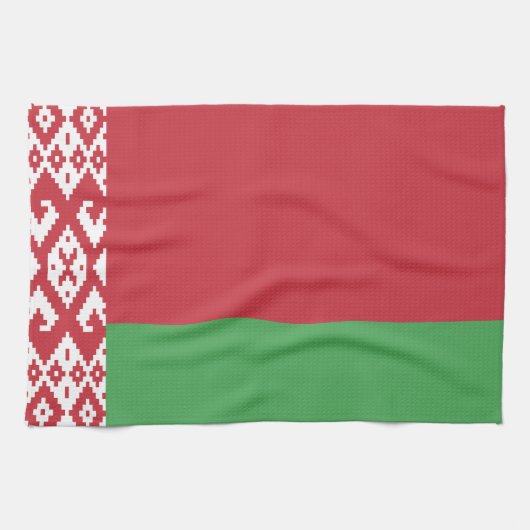 Patriottische Wit-Russische vlaghanddoek Theedoek (Horizontaal)