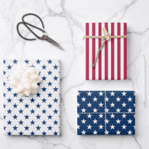 Patriottische witte en blauwe sterren en rode stre