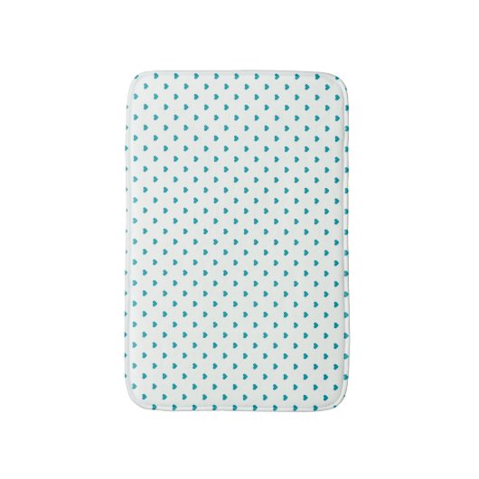 Patriottische witte en blauwe vorm van het hart badmat (Voorkant Verticaal)