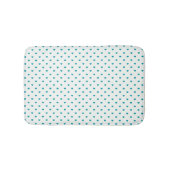 Patriottische witte en blauwe vorm van het hart badmat (Voorkant)