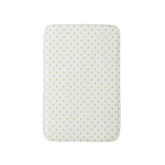 Patriottische witte en goudhartvorm badmat (Voorkant Verticaal)