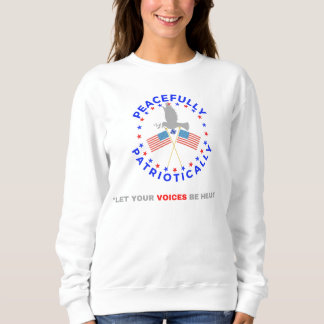 Patriottische witte hoes, voor dames trui